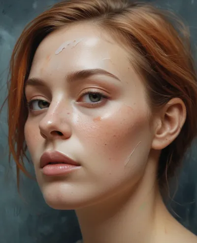 Creamy Face Portrait with Soft Lighting - Portrait - AI generated image
