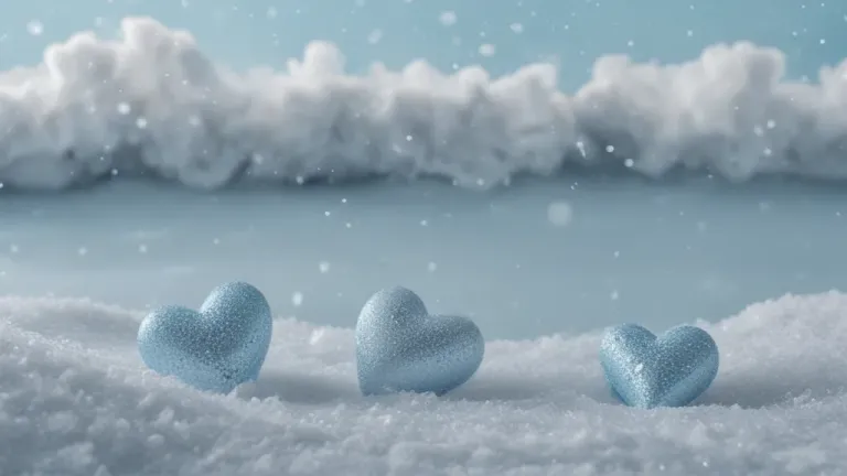 Icy Blue Candies Resting on Snowy Landscape - Food - AI generated image