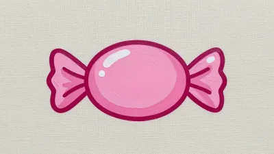 Pink Candy Wrapper Reflective Texture - Food - AI generated image