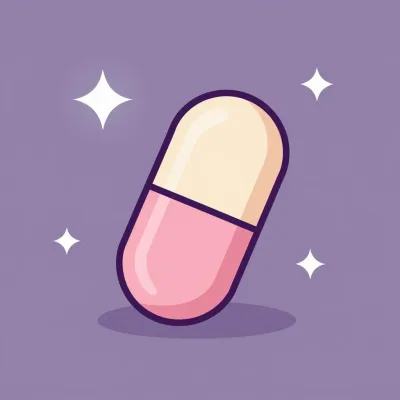 Two-Toned Capsule Pill with Soft Highlights - Medicine - AI generated image