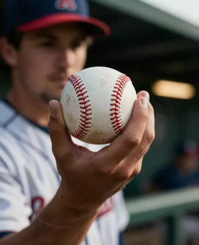 Baseball Pitcher's Hand Holding Ball - Sports - AI generated image