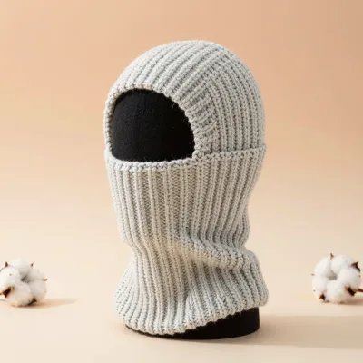 Knit Balaclava Hood on Mannequin - Fashion - AI generated image