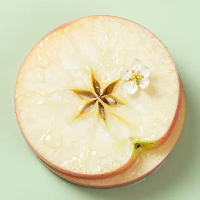 Sliced Apple with Blossom Center - Food - AI generated image
