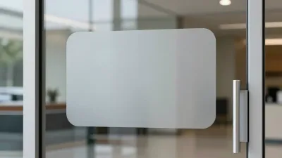 Frosted Glass Door Etched Design - Architecture - AI generated image