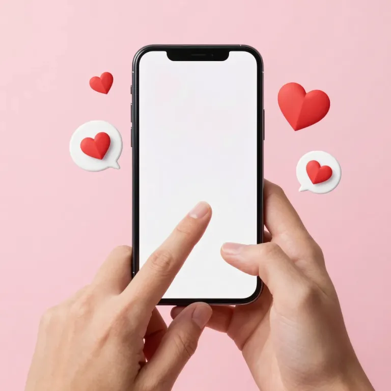 Hands Holding Smartphone with Like Icons - People - AI generated image