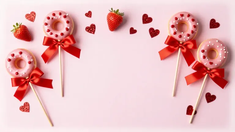 Donut Bouquet with Strawberries on Sticks - Food - AI generated image