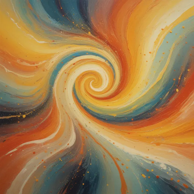 Swirling Vortex of Colors in Wet Paint - Abstract - AI generated image