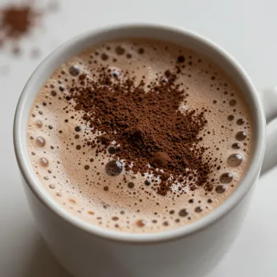 Spiced Hot Cocoa Mug Frothy Top - Food - AI generated image