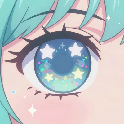 Dreamy Fish-Eye Stars and Confetti - Fantasy - AI generated image