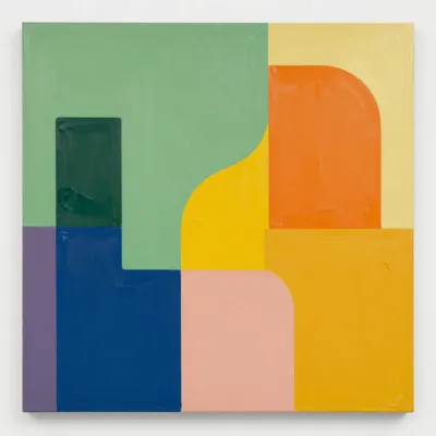 Abstract Color Field with Glossy Paint - Abstract Art - AI generated image