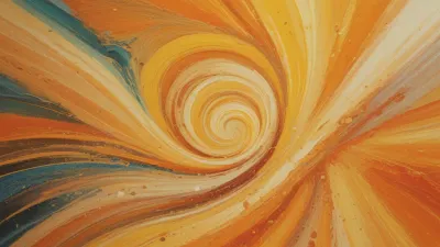 Swirling Spiral Abstract Painting - Art - AI generated image