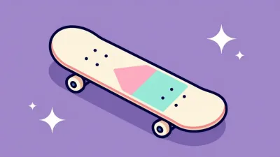 Pastel Skateboard Deck Levitating - Skateboarding - AI generated image