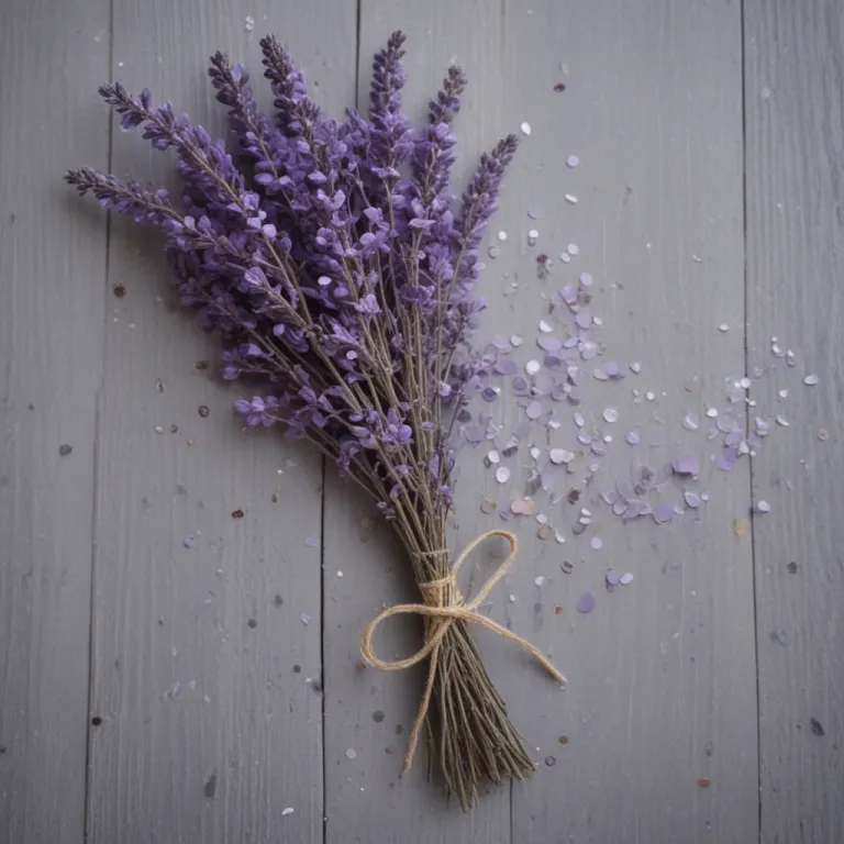 Bouquet of Lavender Tied with Twine - Flowers - AI generated image