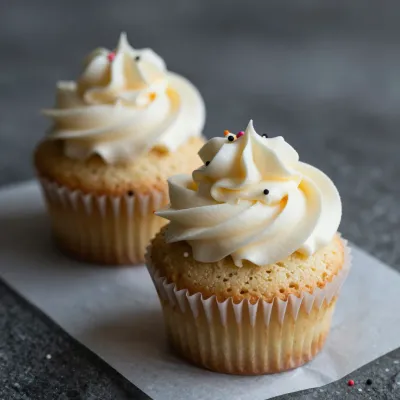 Mini Cupcakes with Piped Frosting - Bakery - AI generated image