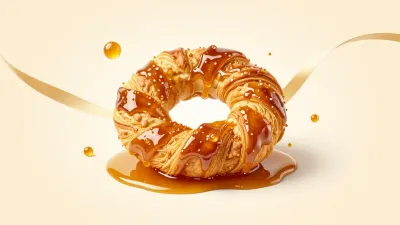 Golden Cruller with Honey Glaze - Food - AI generated image
