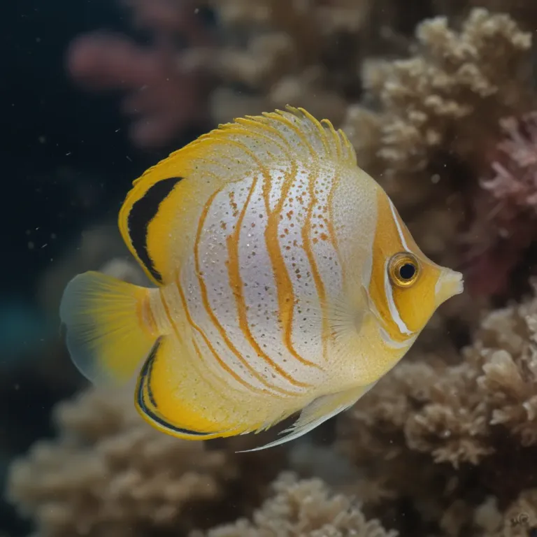 Glass Butterflyfish Among Corals - Marine Life - AI generated image