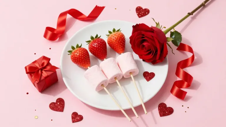 Valentine's Day Treats on Plate - Food - AI generated image