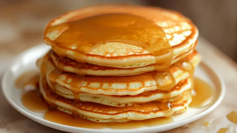 Stack of Pancakes with Caramel Sauce - Food - AI generated image