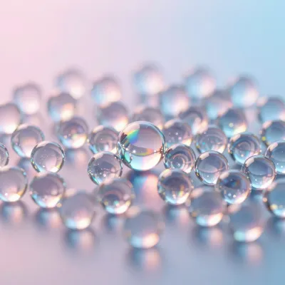 Glass Spheres Reflecting Iridescent Colors - Material - AI generated image