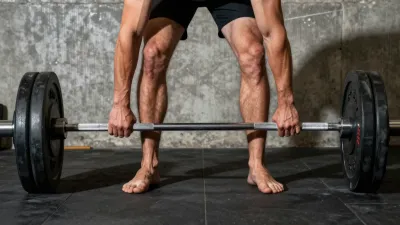 Weightlifter Deadlifting Barbell - Athletics - AI generated image