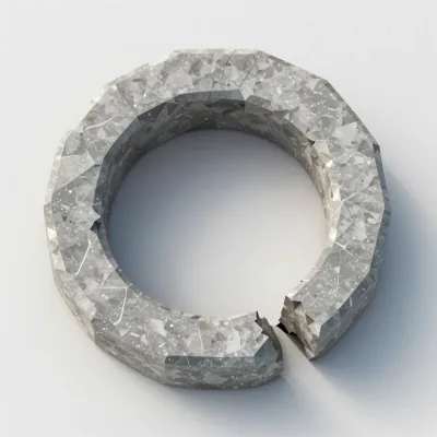 Broken Ring of Crystalline Stone - Architecture - AI generated image