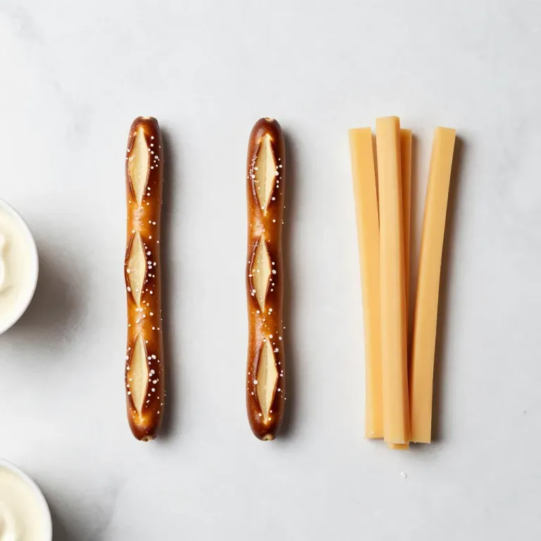 Pretzel Sticks and Cheese Sticks Arrangement - Food - AI generated image