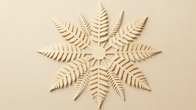 Fern Leaf Mandala Intricately Cut - Art - AI generated image