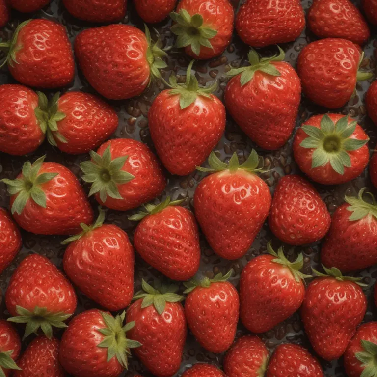 Fresh Strawberries with Glossy Texture - Food - AI generated image