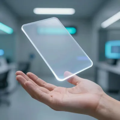 Translucent Hologram Projection on Palm - Technology - AI generated image