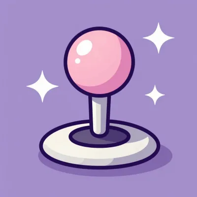 Pink Arcade Joystick Glossy Finish - Arcade - AI generated image