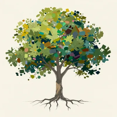 Abstract Tree Canopy with Soft Light - Abstract - AI generated image