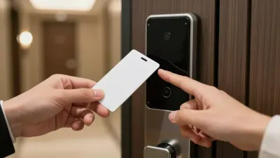 Hand Tapping Keycard Reader - Technology - AI generated image