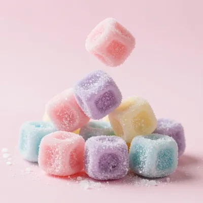 Pastel Candy Cloud Falling - Food - AI generated image
