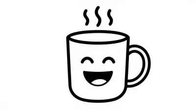 Steaming Coffee Mug Ceramic - Food - AI generated image