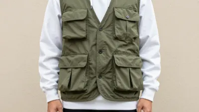 Olive Utility Vest with Multiple Pockets - Fashion - AI generated image