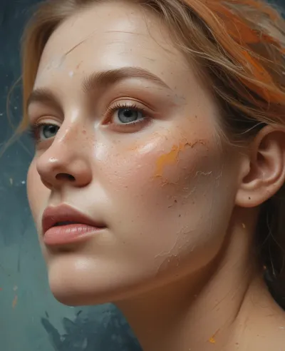 Impasto Portrait with Soft Lighting - Portrait - AI generated image