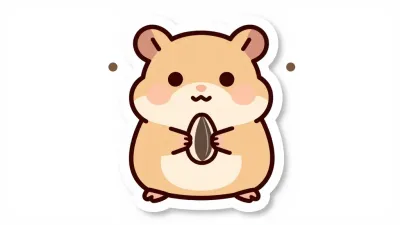 Cartoon Hamster Puffed Cheeks Soft Fur - Illustration - AI generated image