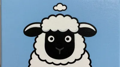 Sheep with Closed Eyes Serene Expression - Animal - AI generated image