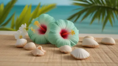 Tropical Paradise with Hibiscus and Plumeria - Flowers - AI generated image