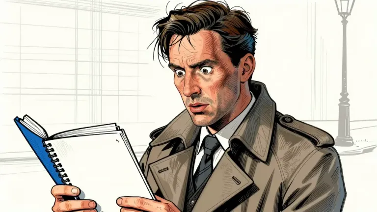 Detective Realizing Holding Papers - People - AI generated image