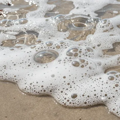 Ocean Foam Macro Close-Up - Nature - AI generated image