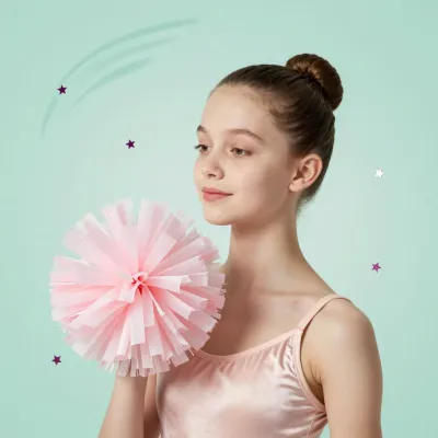 Young Dancer with Bun and Tulle Pom-Pom - Portrait - AI generated image