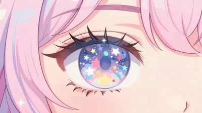 Cosmic Anime Eye Dreamy Ethereal - Anime - AI generated image