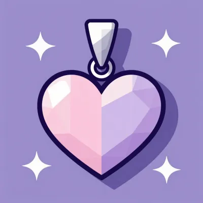 Crystal Heart Pendant Gleaming in Soft Light - Jewelry - AI generated image