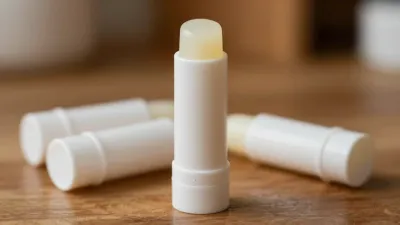 Standing Lip Balm Tube with Creamy Balm - Cosmetics - AI generated image