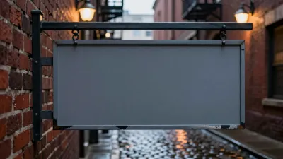Weathered Signboard in Muted Alleyway - Urban - AI generated image