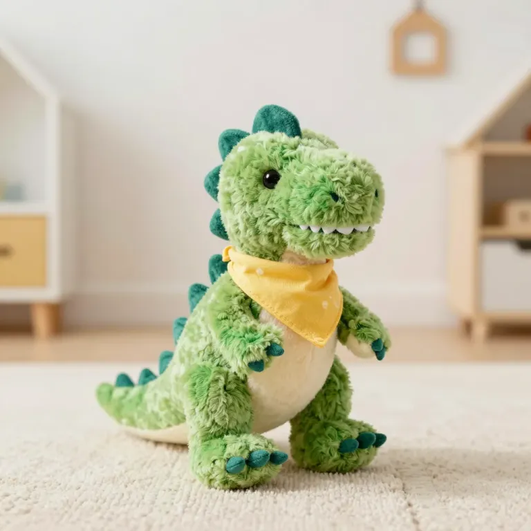 Plush T-Rex Toy with Yellow Bandana - Plush Toys - AI generated image