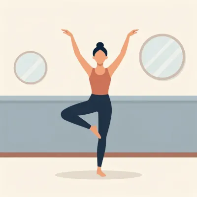 Dancer in Tree Pose with Mirrors - Dance - AI generated image