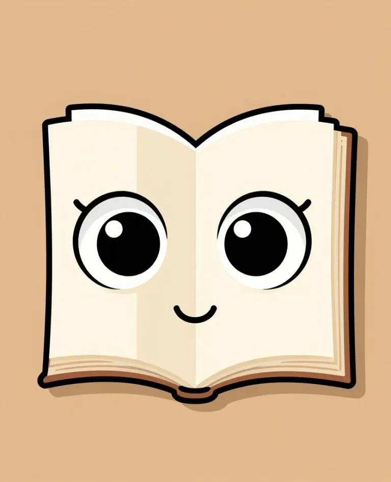Open Book with Wide Eyes and Smile - Education - AI generated image