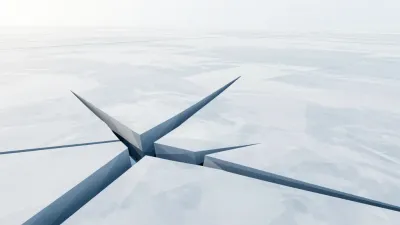 Cracked Ice Shards Reflecting Light - Ice - AI generated image